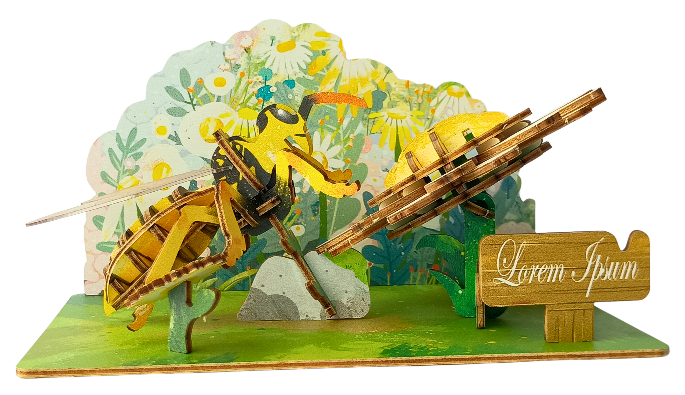 Honey Bee – 3D Postcard Puzzle | STEM Education Kit | Wooden Puzzle Kit