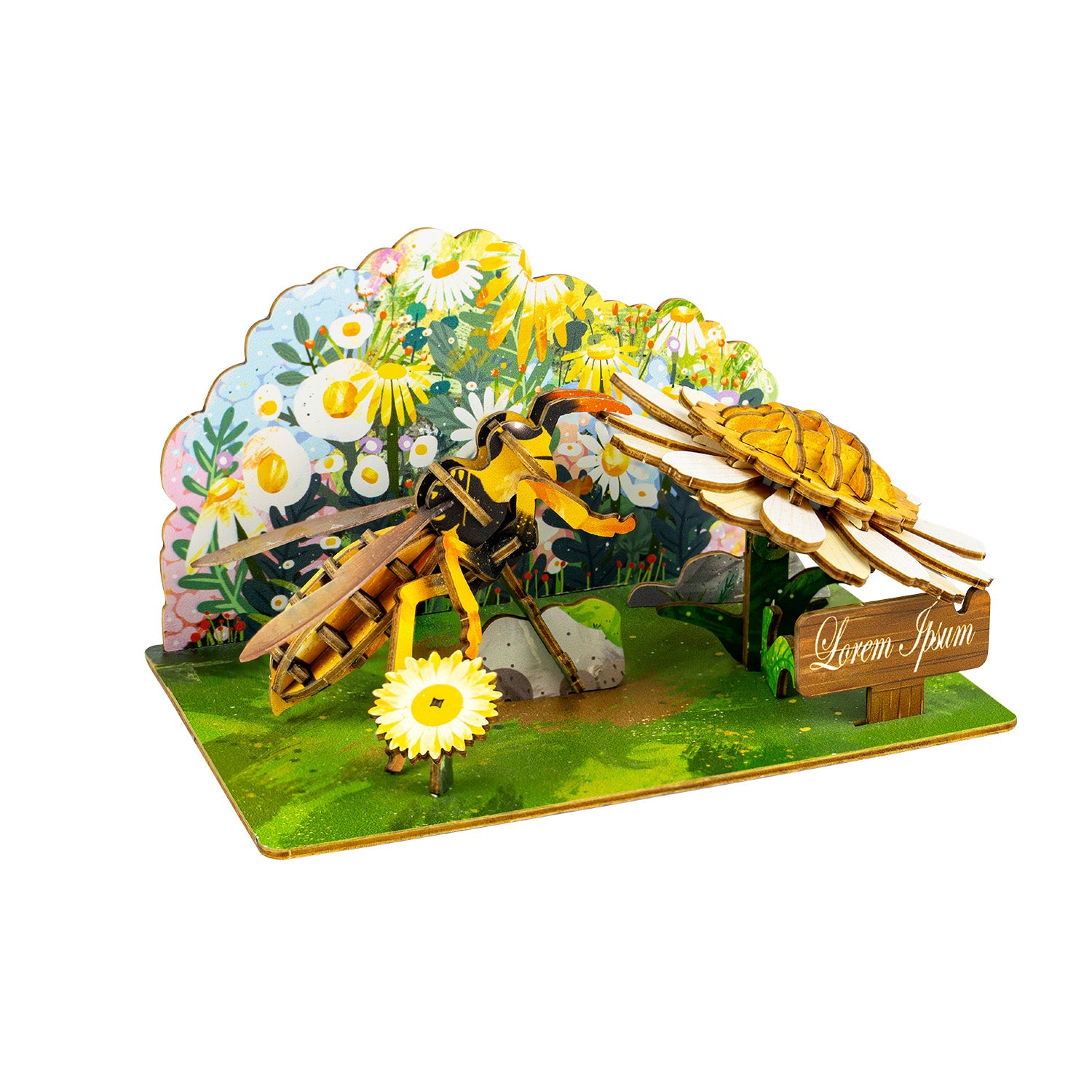 Honey Bee – 3D Postcard Puzzle | STEM Education Kit | Wooden Puzzle Kit