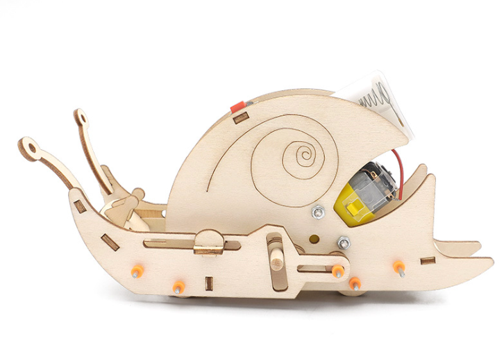 Crawling Snail - DIY Puzzle | STEM Education Kit | Wooden Puzzle Kit Educational Electronic Hobby Kit