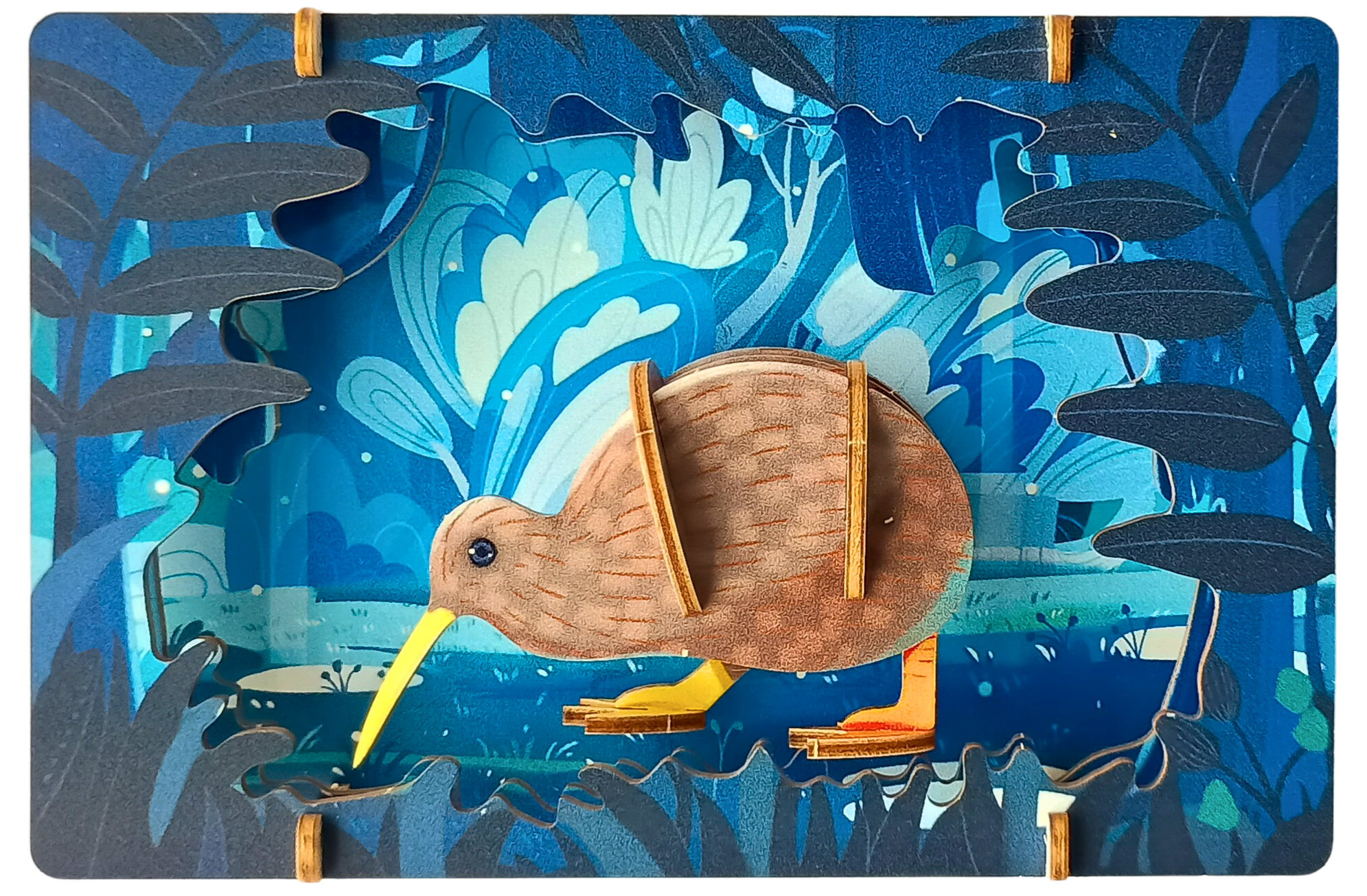 Kiwi – 3D Postcard Puzzle | STEM Education Kit | Wooden Puzzle Kit