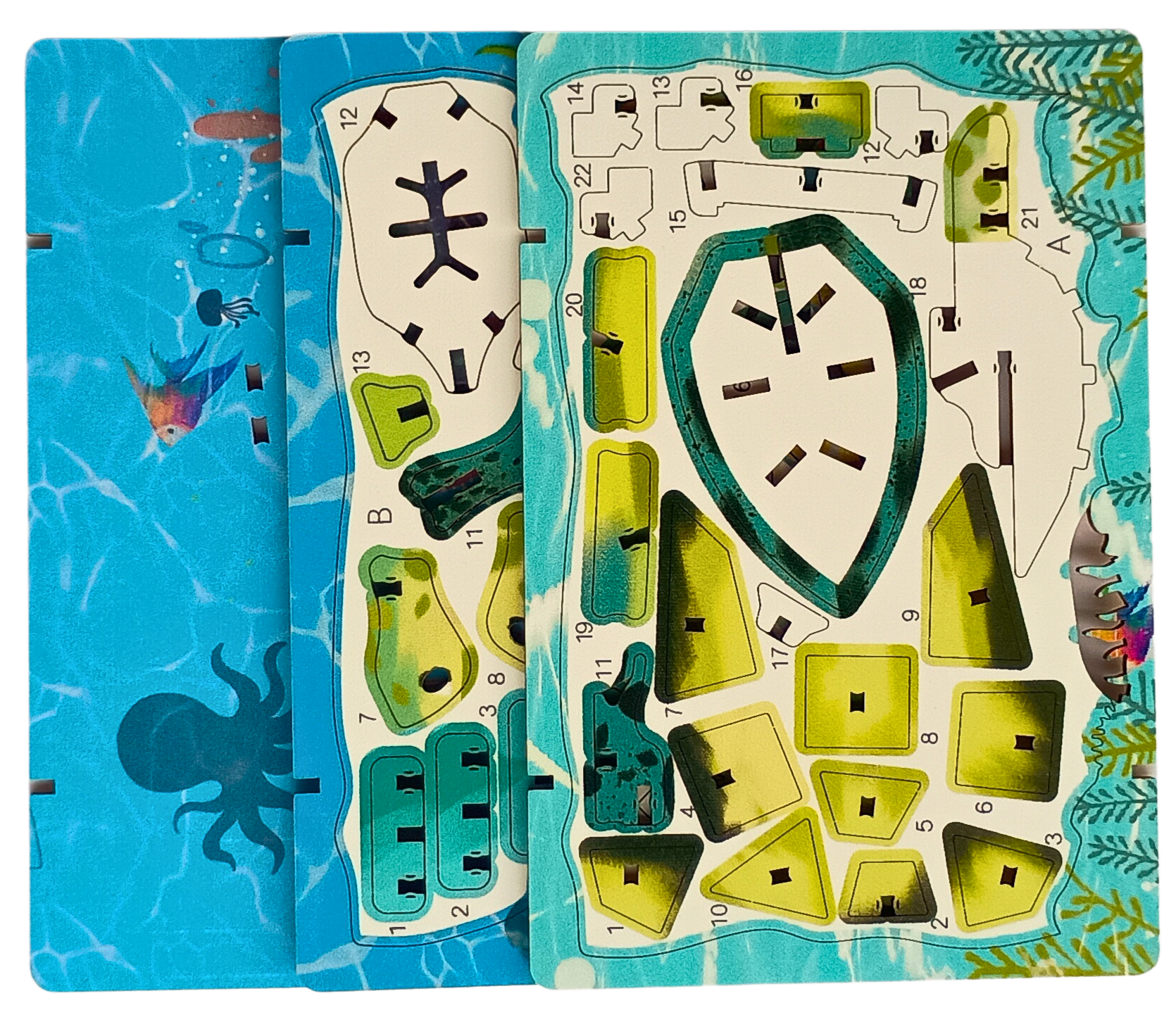 Sea Turtle – 3D Postcard Puzzle | STEM Education Kit | Wooden Puzzle Kit