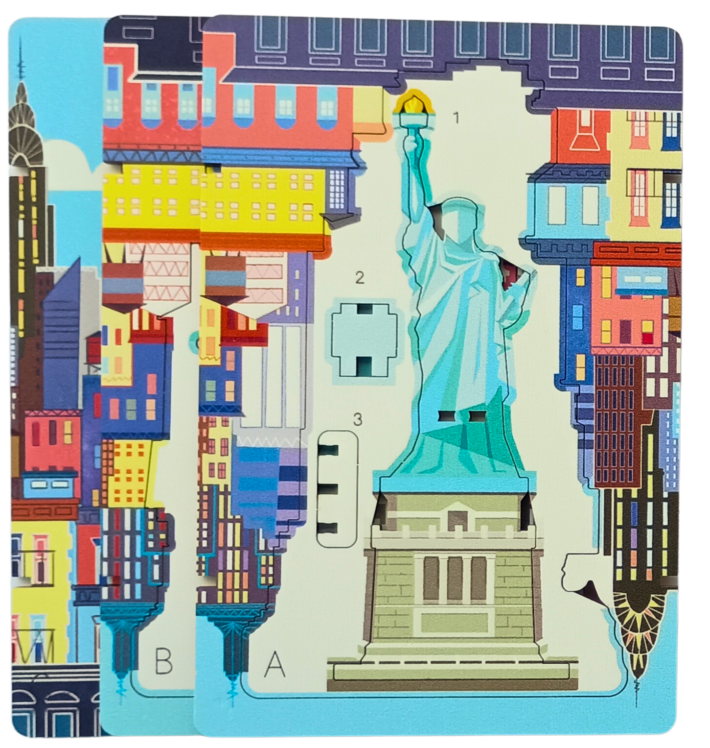 Statue of Liberty – 3D Postcard Puzzle | STEM Education Kit | Wooden Puzzle Kit