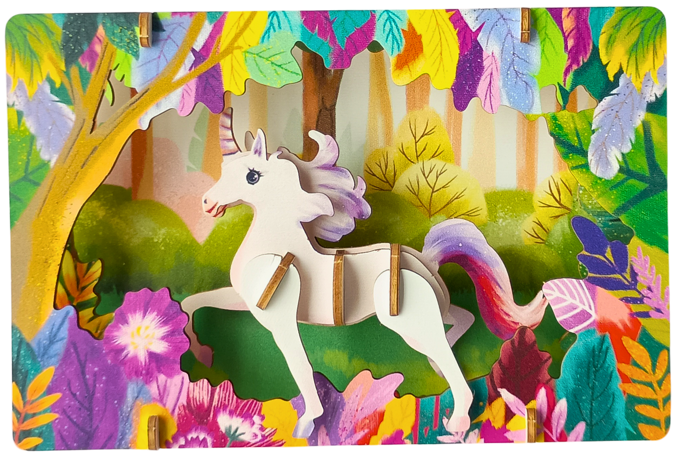 Unicorn – 3D Postcard Puzzle | STEM Education Kit | Wooden Puzzle Kit