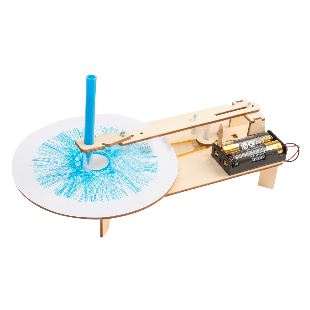 Drawing Robot - DIY Puzzle | STEM Education Kit | Wooden Puzzle Kit Educational Electronic Hobby Kit