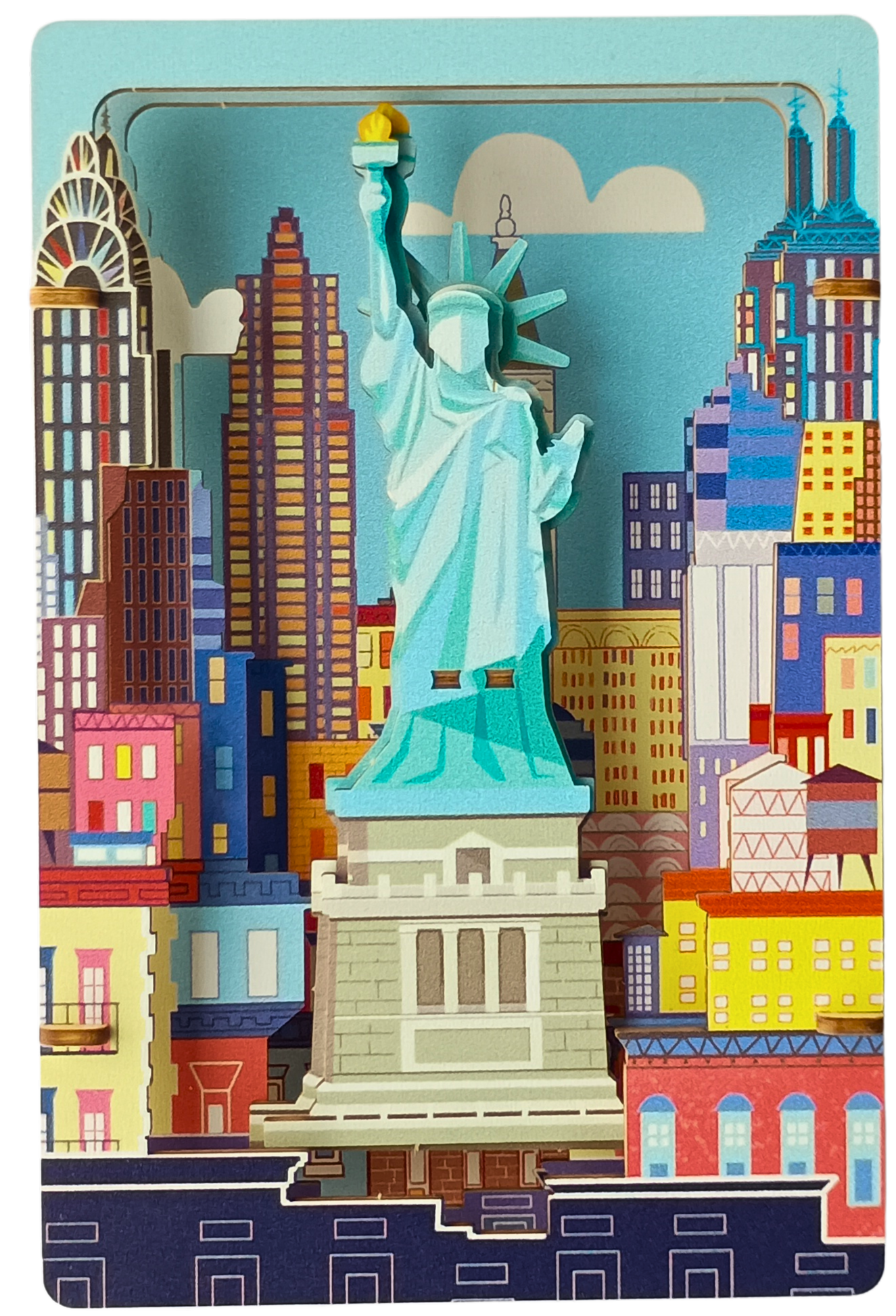 Statue of Liberty – 3D Postcard Puzzle | STEM Education Kit | Wooden Puzzle Kit
