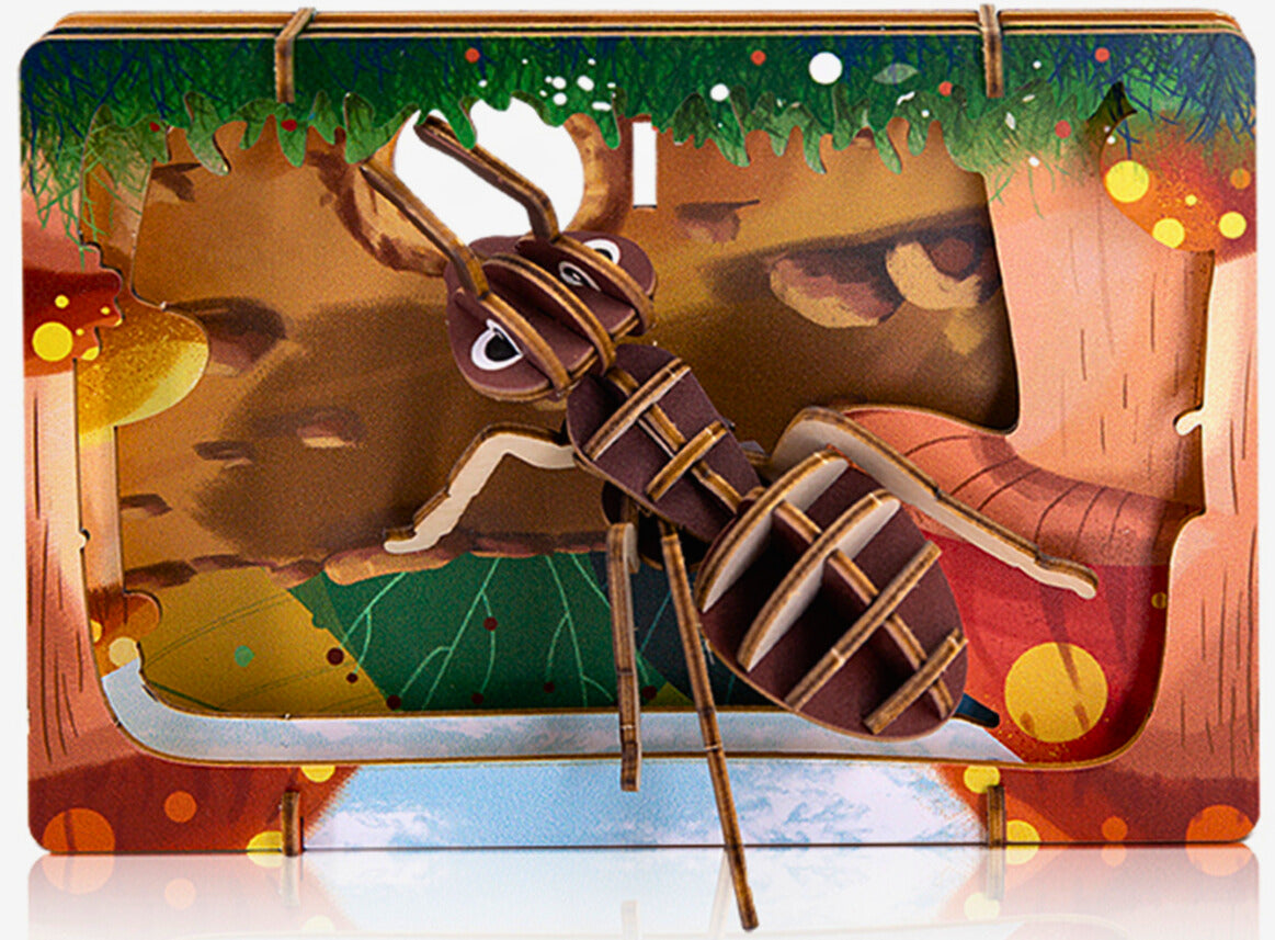 Ant – 3D Postcard Puzzle | STEM Education Kit | Wooden Puzzle Kit