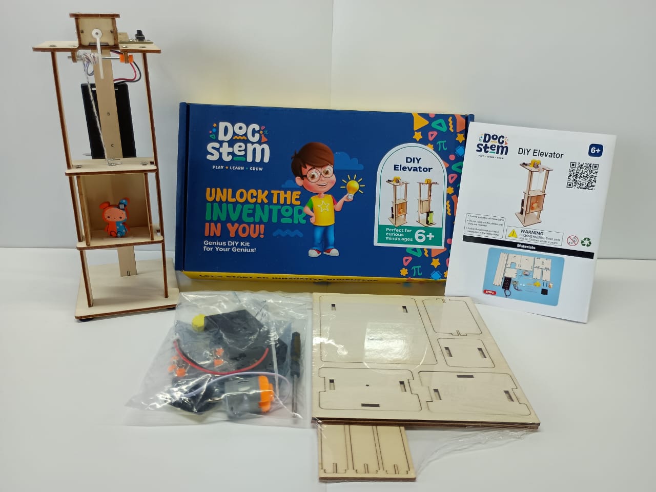 Elevator - 3D DIY Puzzle | STEM Education Kit | Wooden Puzzle Kit