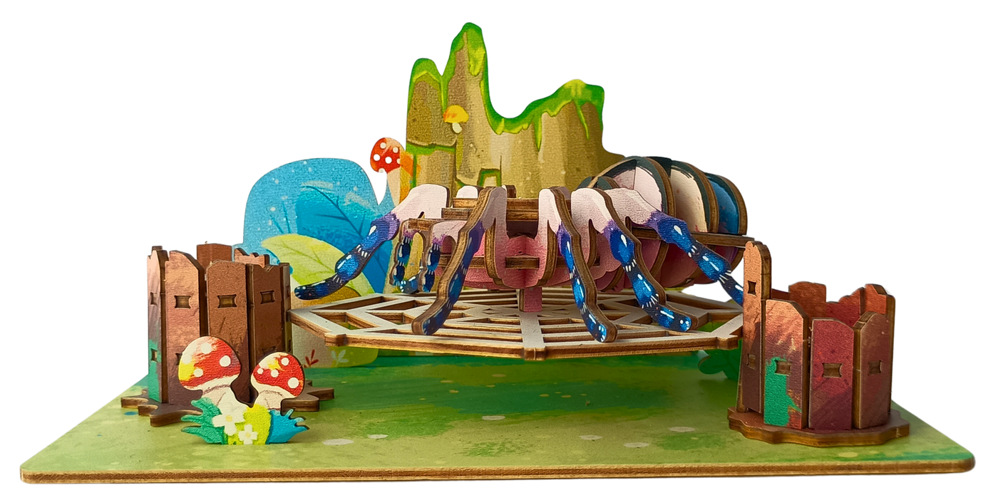 Spider - 3D Postcard Puzzle | STEM Education Kit | Wooden Puzzle Kit