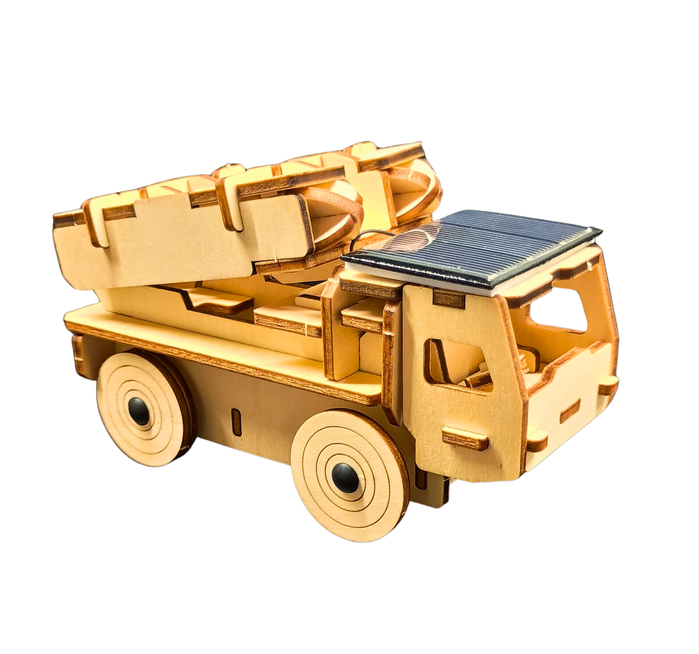 Missile Truck (Solar) - DIY Puzzle | STEM Education Kit | Wooden Puzzle Kit Educational Electronic Hobby Kit