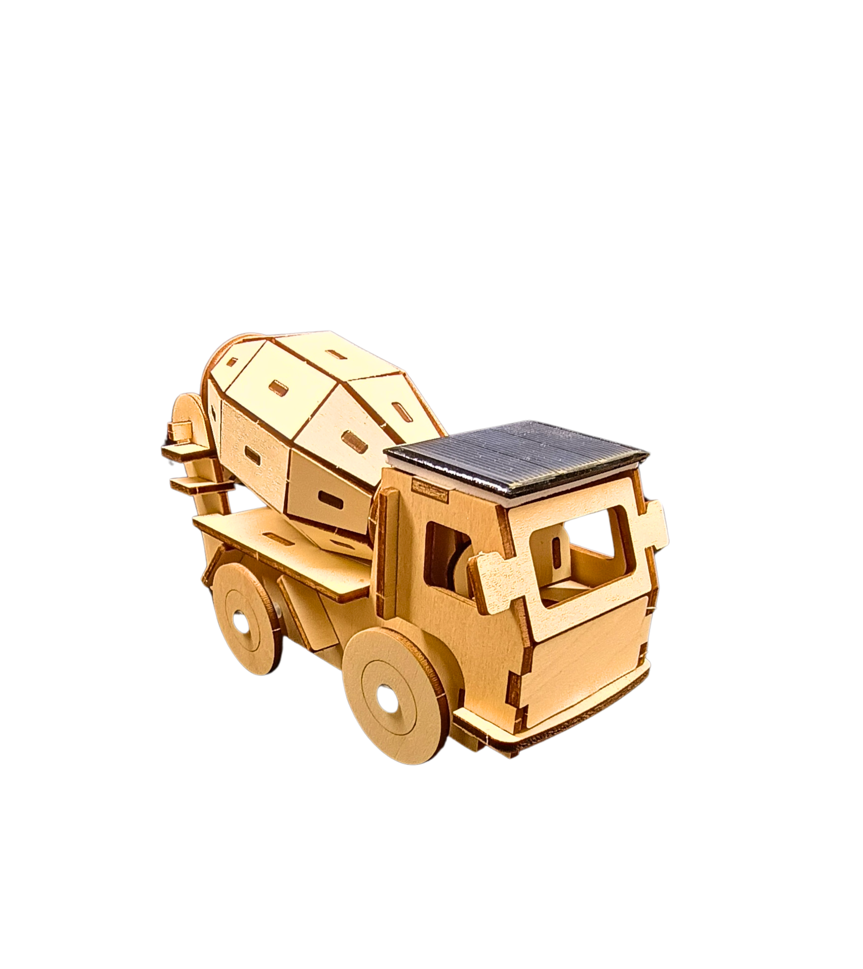 Cementing Truck (Solar) - DIY Puzzle | STEM Education Kit | Wooden Puzzle Kit Educational Electronic Hobby Kit