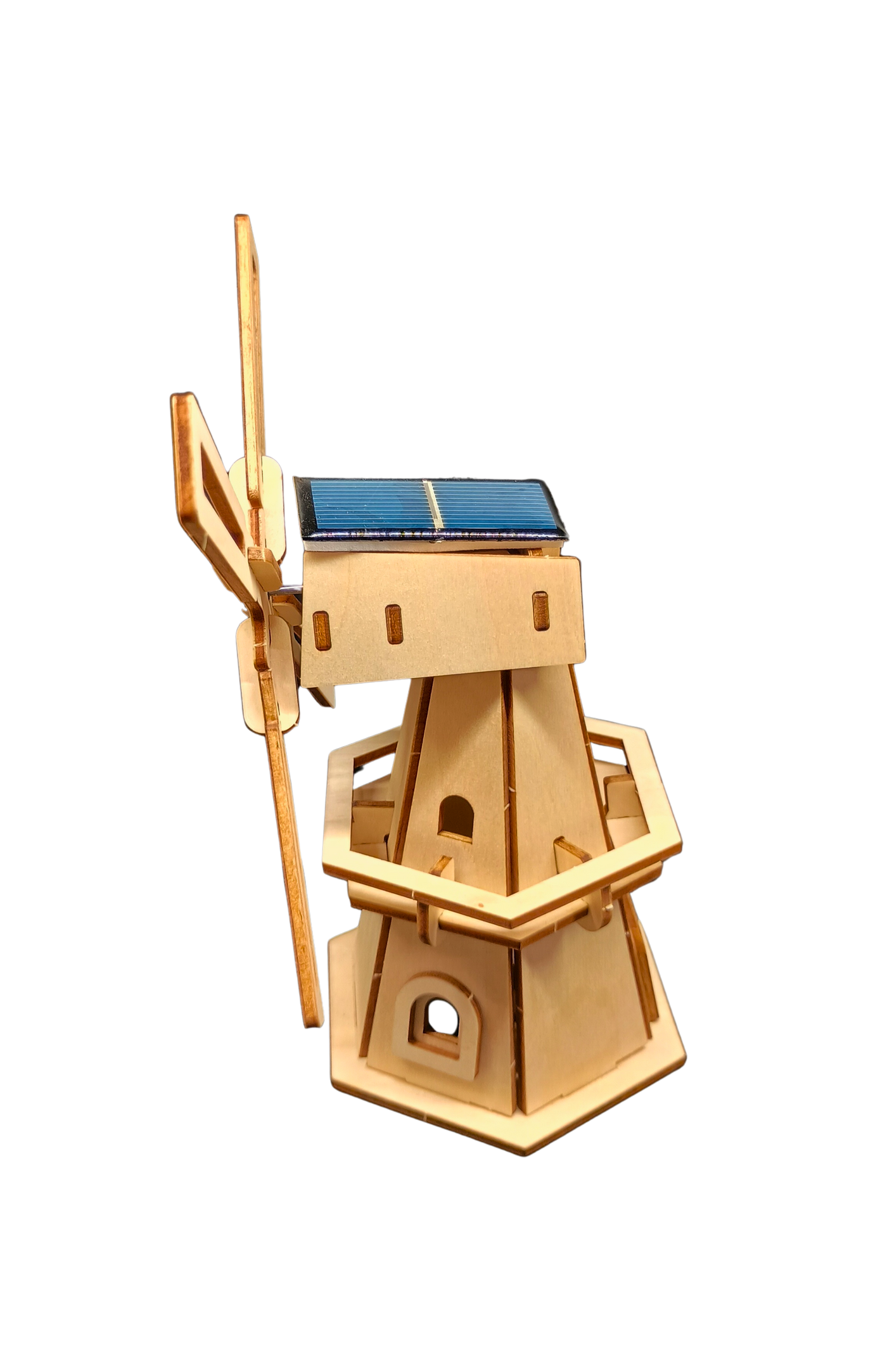 Windmil (Solar) - DIY Puzzle | STEM Education Kit | Wooden Puzzle Kit Educational Electronic Hobby Kit
