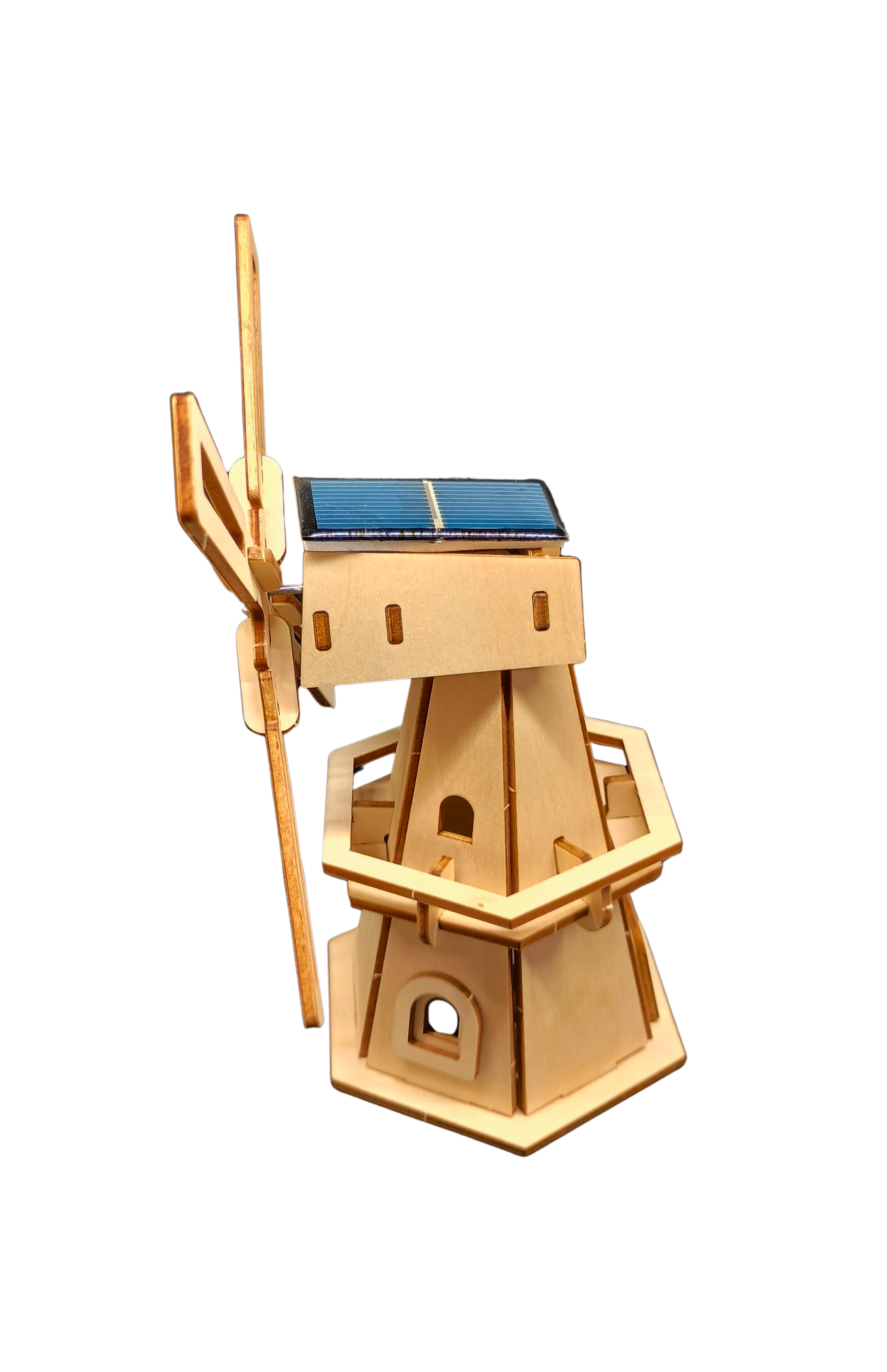 Windmil (Solar) - DIY Puzzle | STEM Education Kit | Wooden Puzzle Kit Educational Electronic Hobby Kit