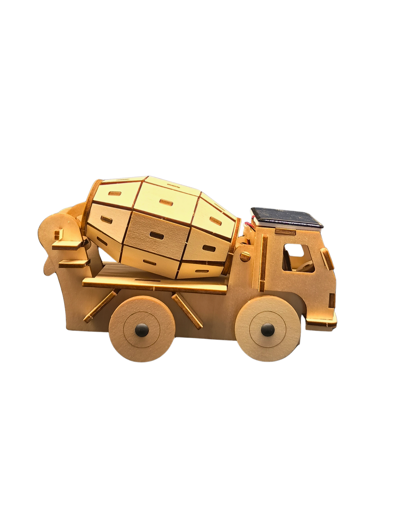 Cementing Truck (Solar) - DIY Puzzle | STEM Education Kit | Wooden Puzzle Kit Educational Electronic Hobby Kit