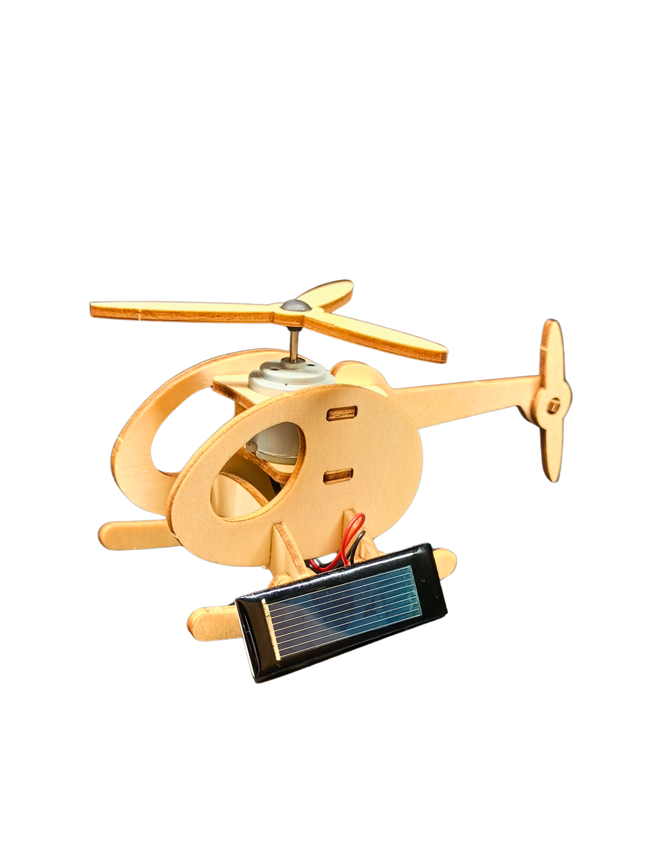 Helicopter (Solar) - 3D DIY Puzzle | STEM Education Kit | Wooden Puzzle Kit