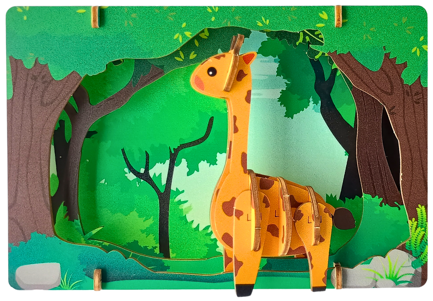 Giraffe – 3D Postcard Puzzle | STEM Education Kit | Wooden Puzzle Kit