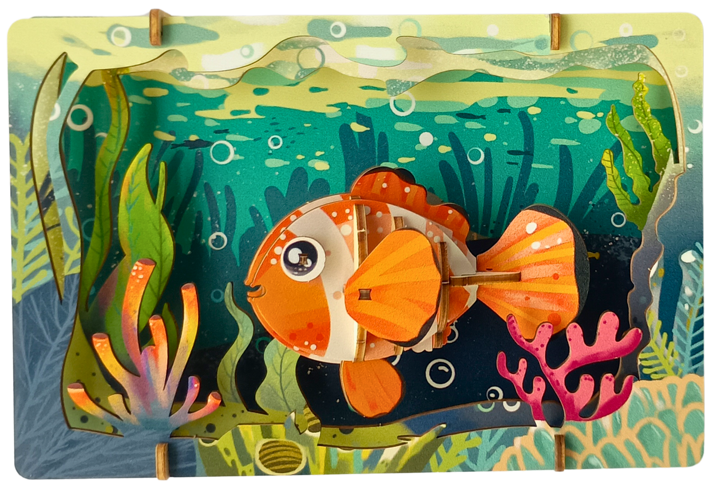 Clownfish – 3D Postcard Puzzle | STEM Education Kit | Wooden Puzzle Kit