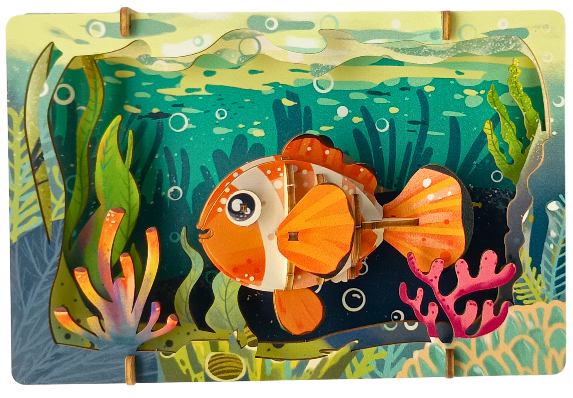 Clownfish – 3D Postcard Puzzle | STEM Education Kit | Wooden Puzzle Kit