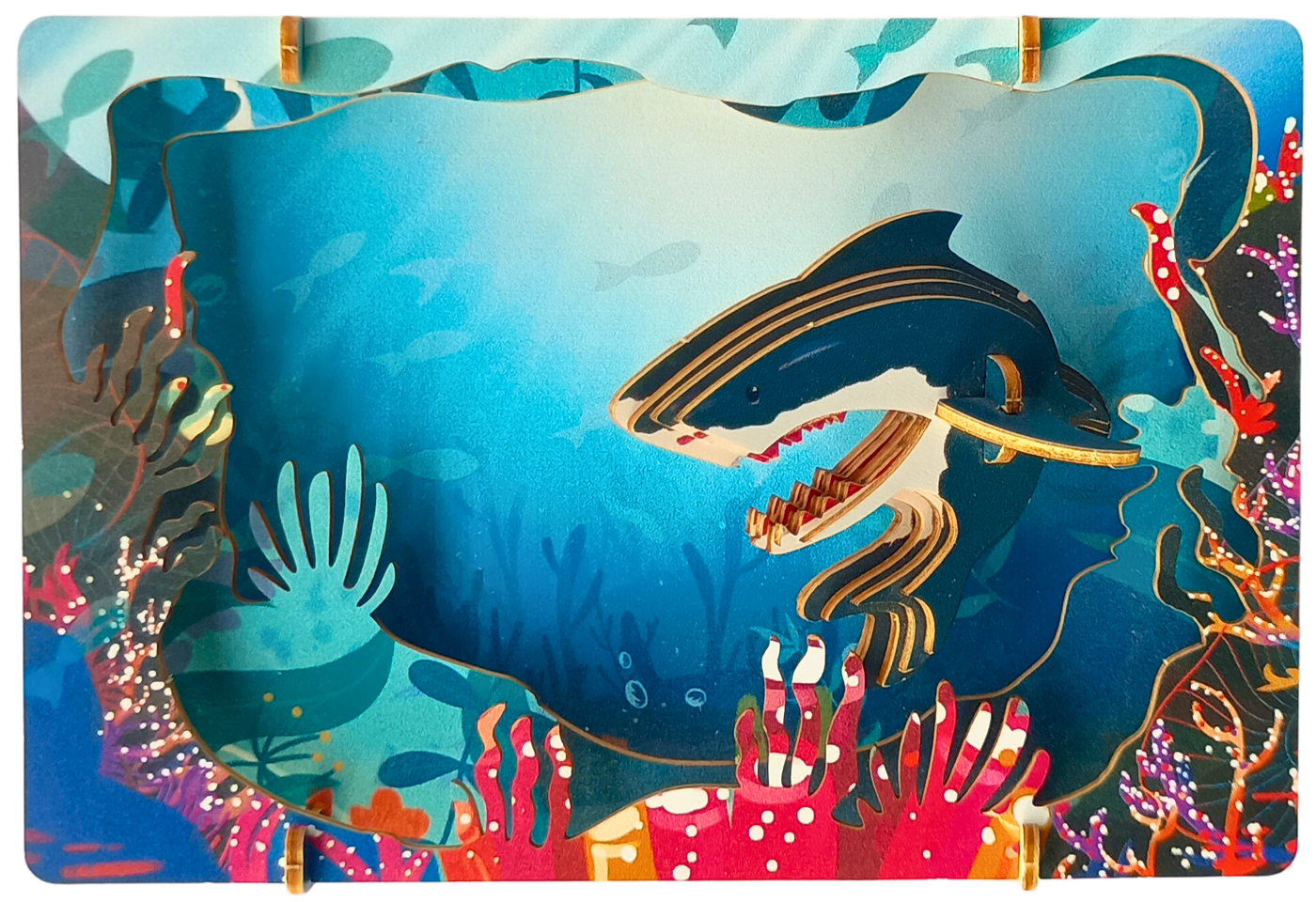 Shark – 3D Postcard Puzzle | STEM Education Kit | Wooden Puzzle Kit