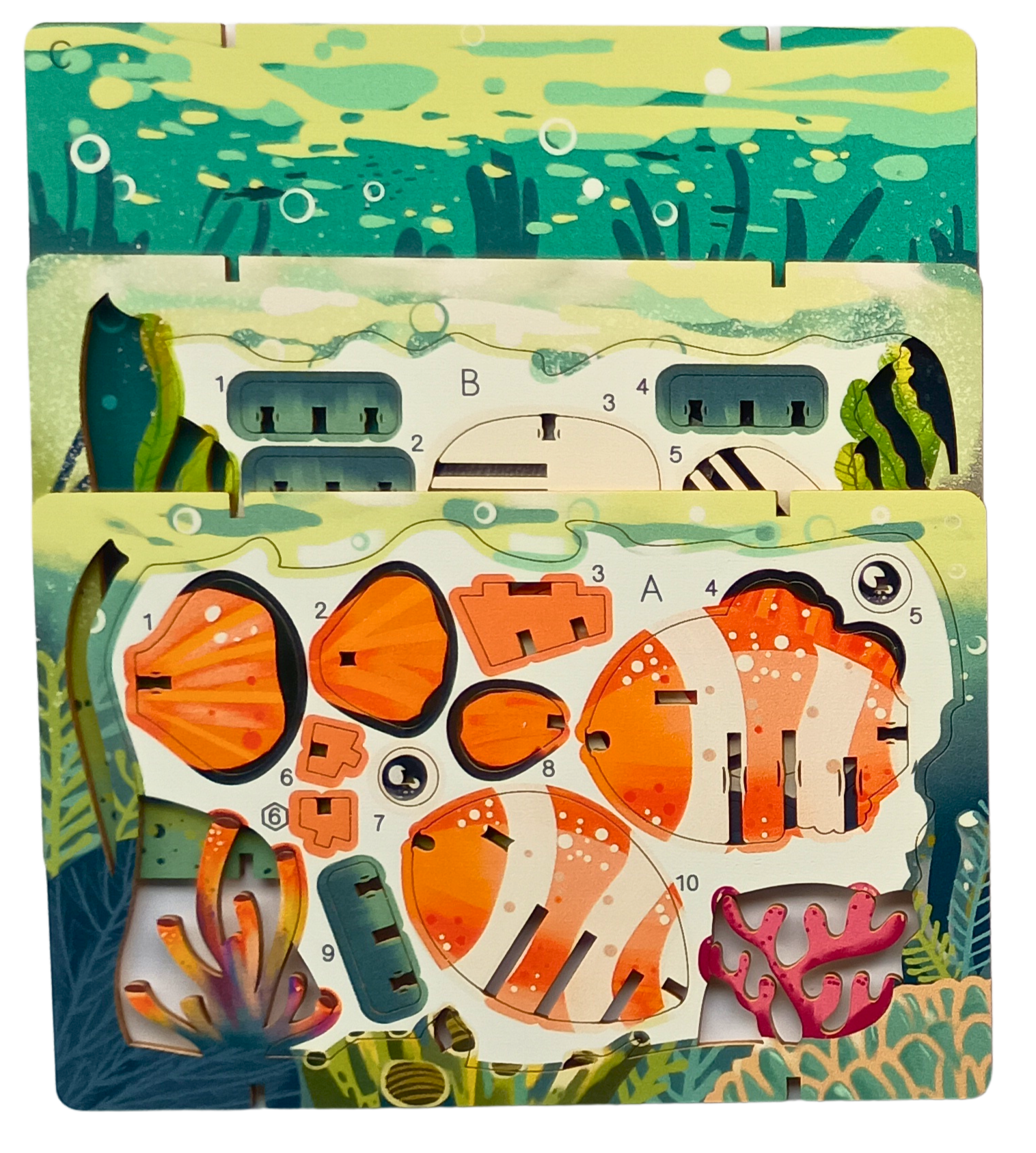 Clownfish – 3D Postcard Puzzle | STEM Education Kit | Wooden Puzzle Kit