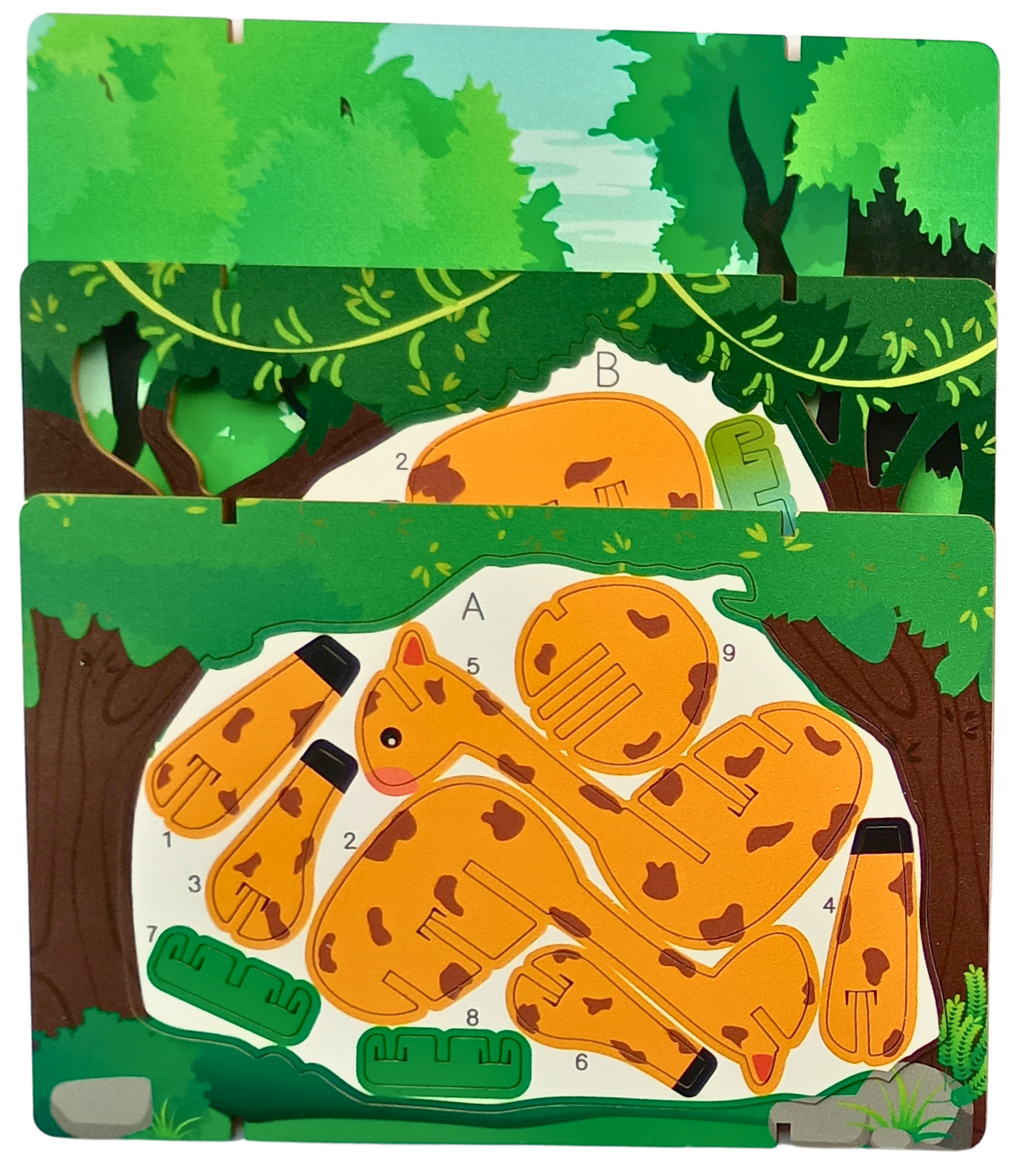 Giraffe – 3D Postcard Puzzle | STEM Education Kit | Wooden Puzzle Kit