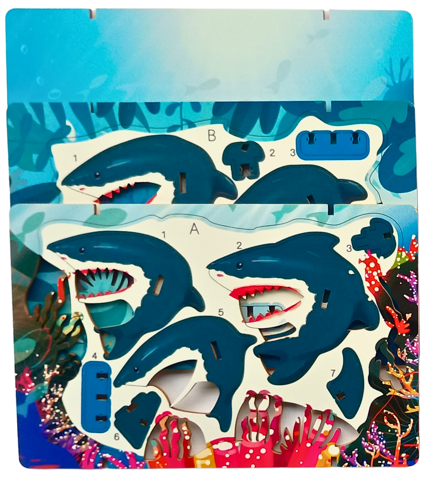 Shark – 3D Postcard Puzzle | STEM Education Kit | Wooden Puzzle Kit