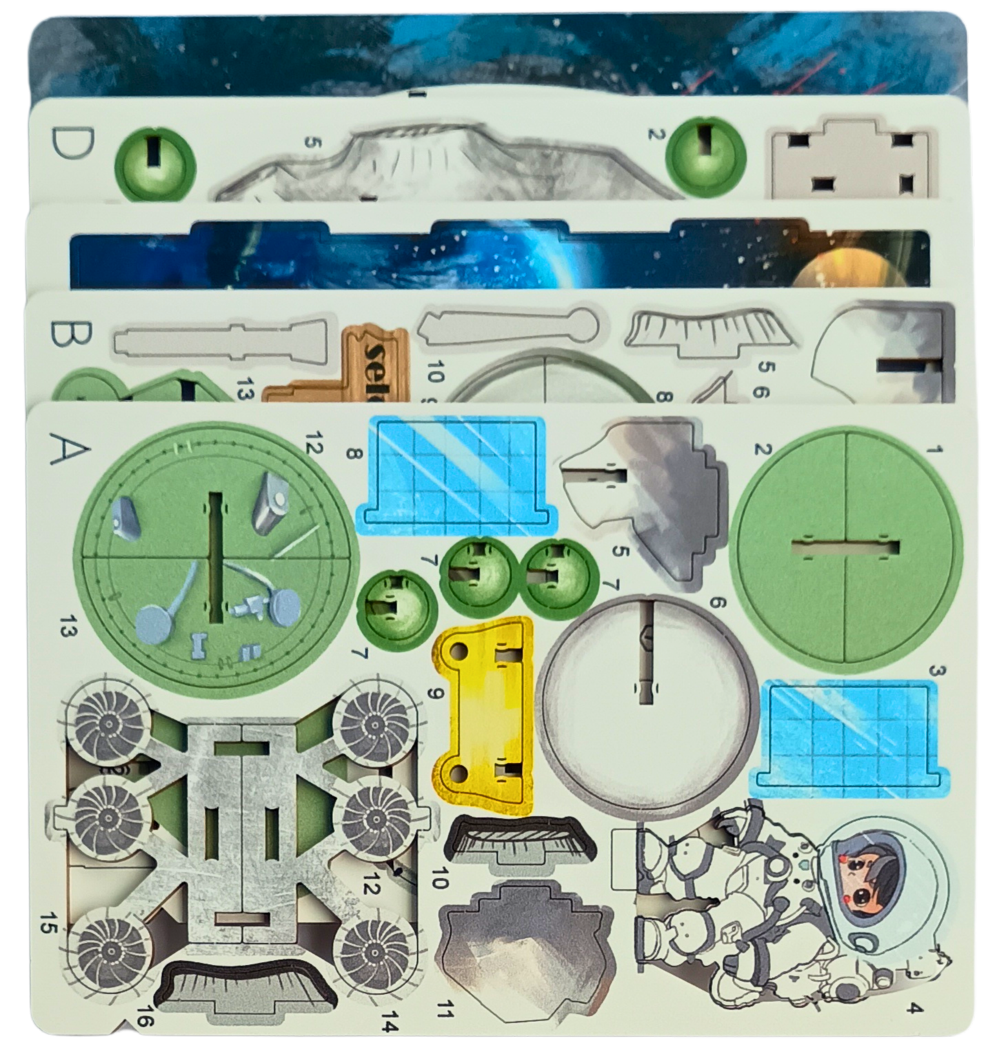 Mission to the Moon – 3D Postcard Puzzle | STEM Education Kit | Wooden Puzzle Kit