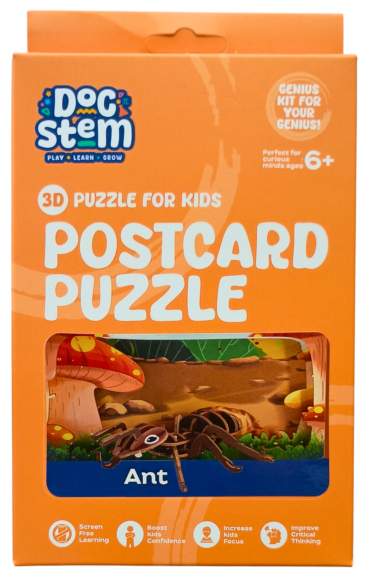 Ant – 3D Postcard Puzzle | STEM Education Kit | Wooden Puzzle Kit