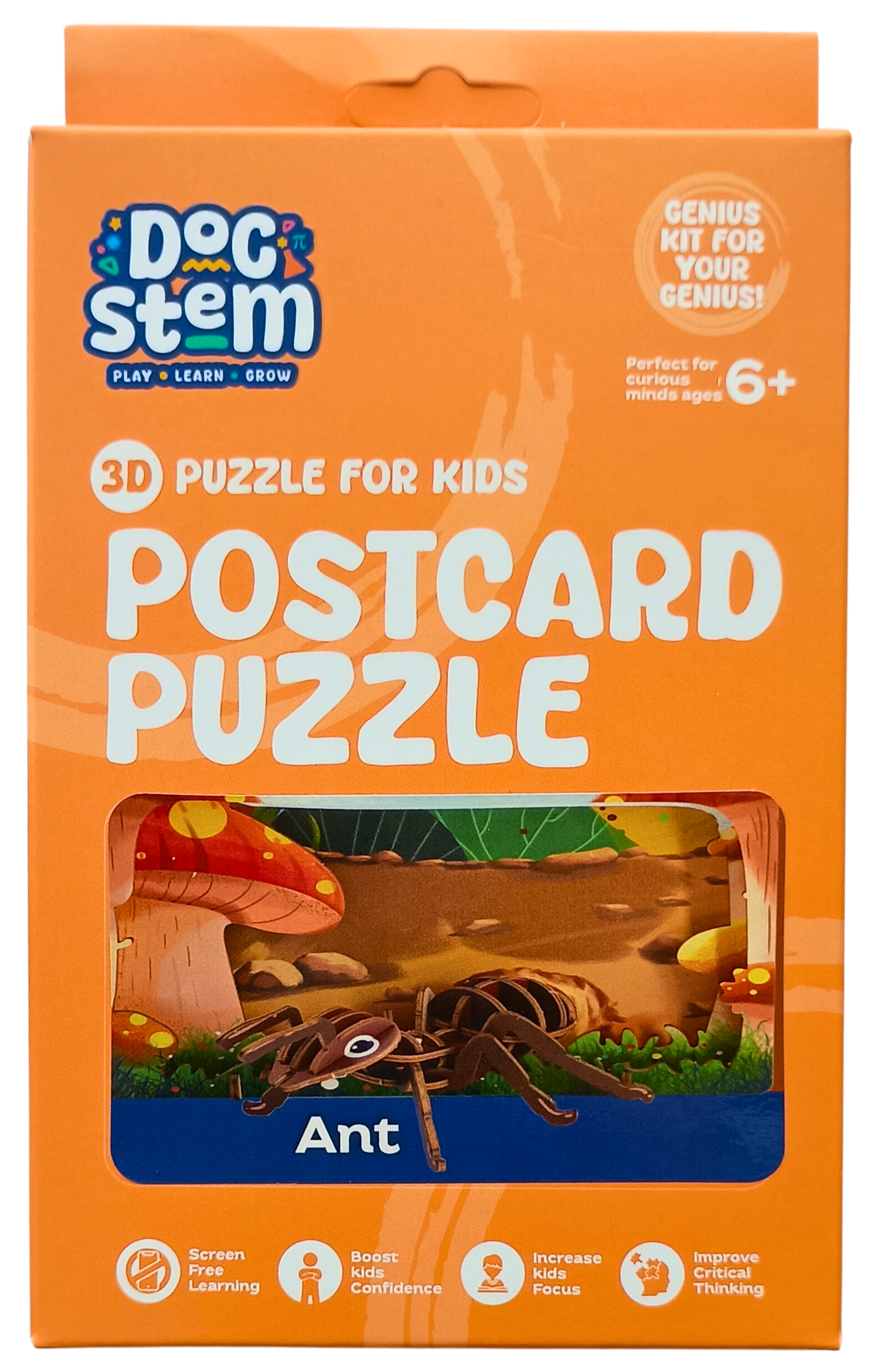 Ant – 3D Postcard Puzzle | STEM Education Kit | Wooden Puzzle Kit