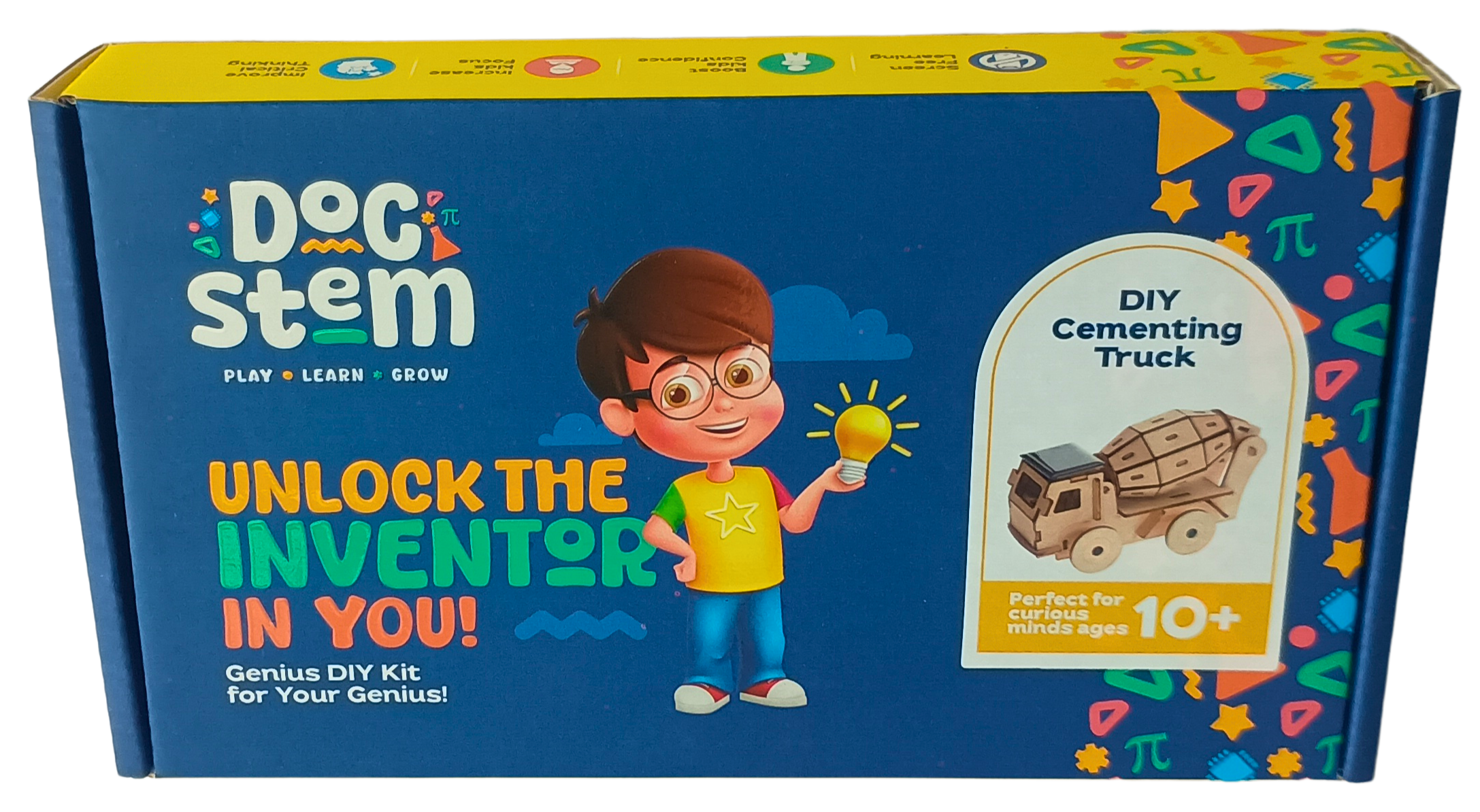 Cementing Truck (Solar) - DIY Puzzle | STEM Education Kit | Wooden Puzzle Kit Educational Electronic Hobby Kit