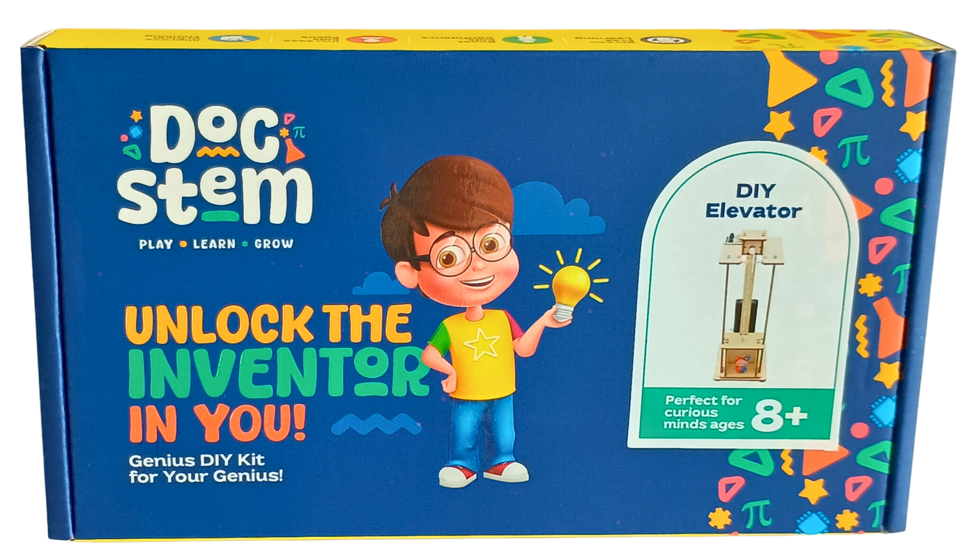Elevator - 3D DIY Puzzle | STEM Education Kit | Wooden Puzzle Kit