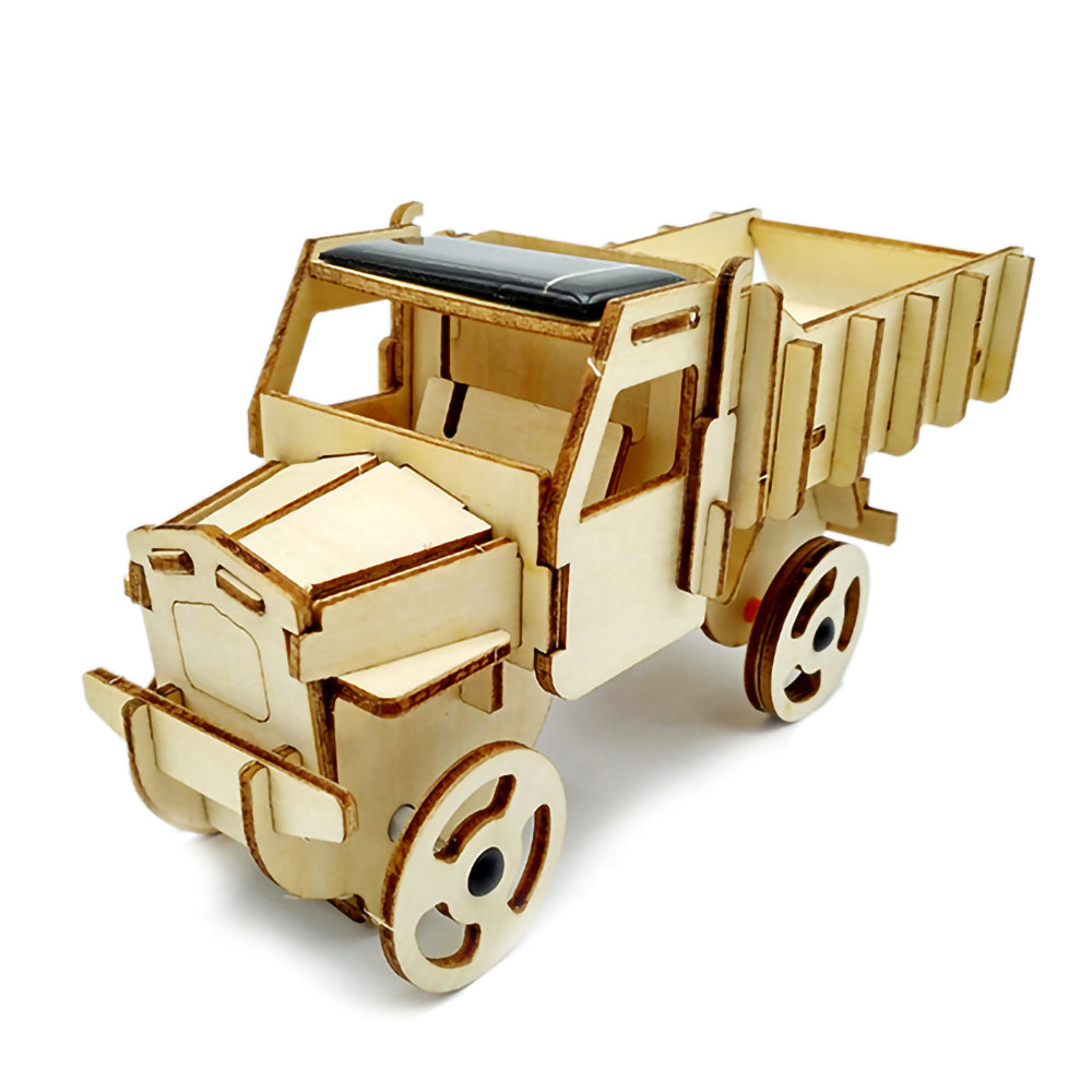 Truck (Solar) - 3D DIY Puzzle | STEM Education Kit | Wooden Puzzle Kit