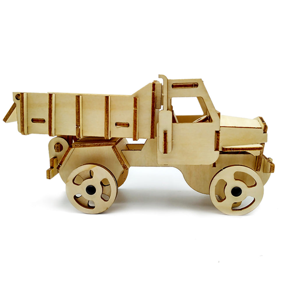 Truck (Solar) - 3D DIY Puzzle | STEM Education Kit | Wooden Puzzle Kit