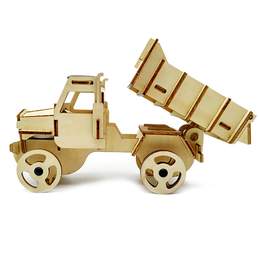 Truck (Solar) - 3D DIY Puzzle | STEM Education Kit | Wooden Puzzle Kit