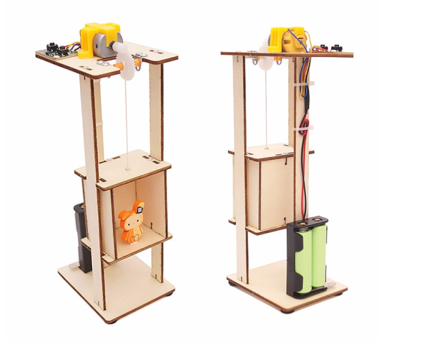 Elevator - 3D DIY Puzzle | STEM Education Kit | Wooden Puzzle Kit