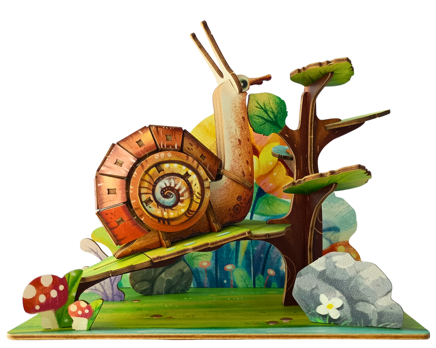 Snail – 3D Postcard Puzzle | STEM Education Kit | Wooden Puzzle Kit
