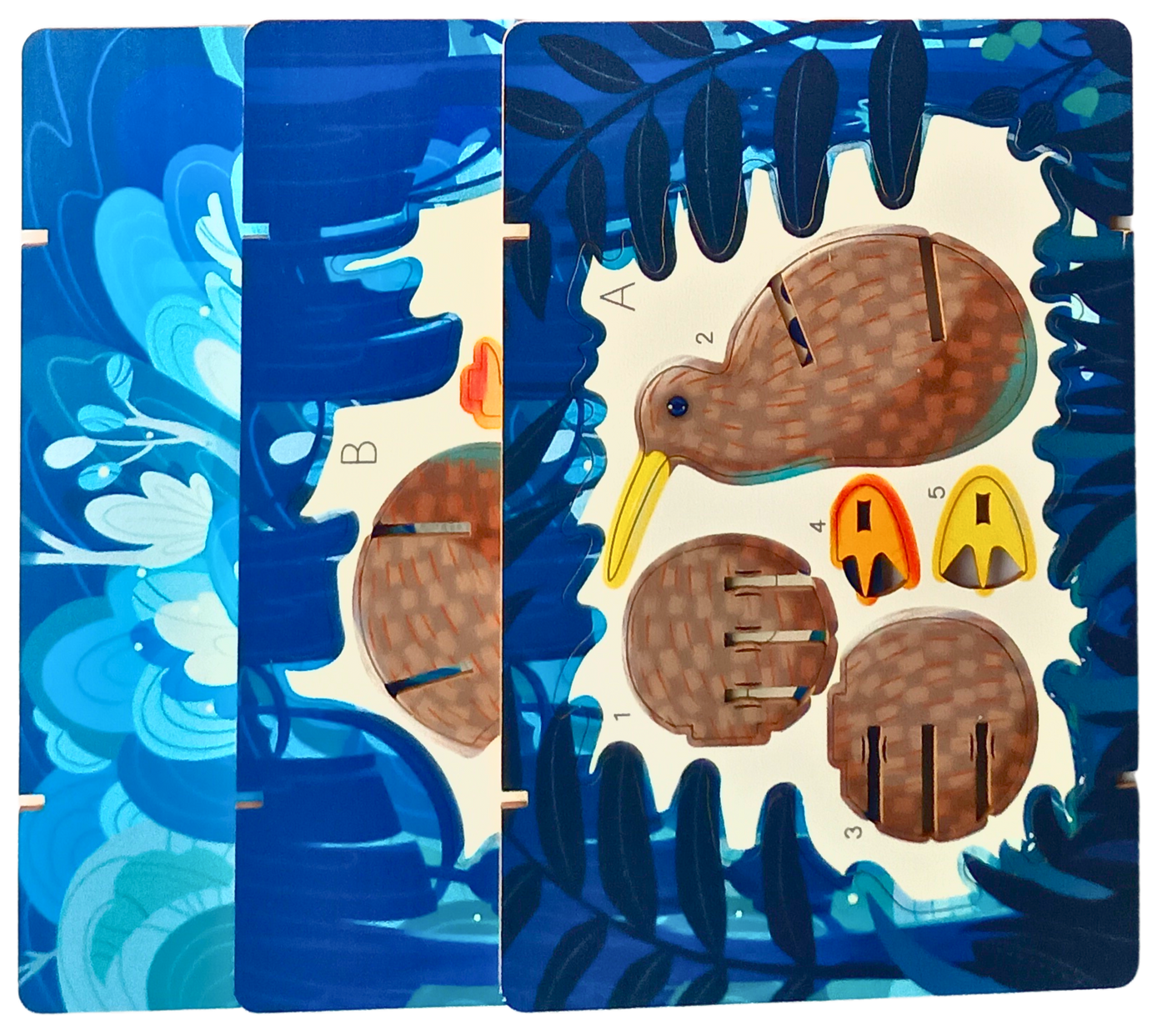 Kiwi – 3D Postcard Puzzle | STEM Education Kit | Wooden Puzzle Kit